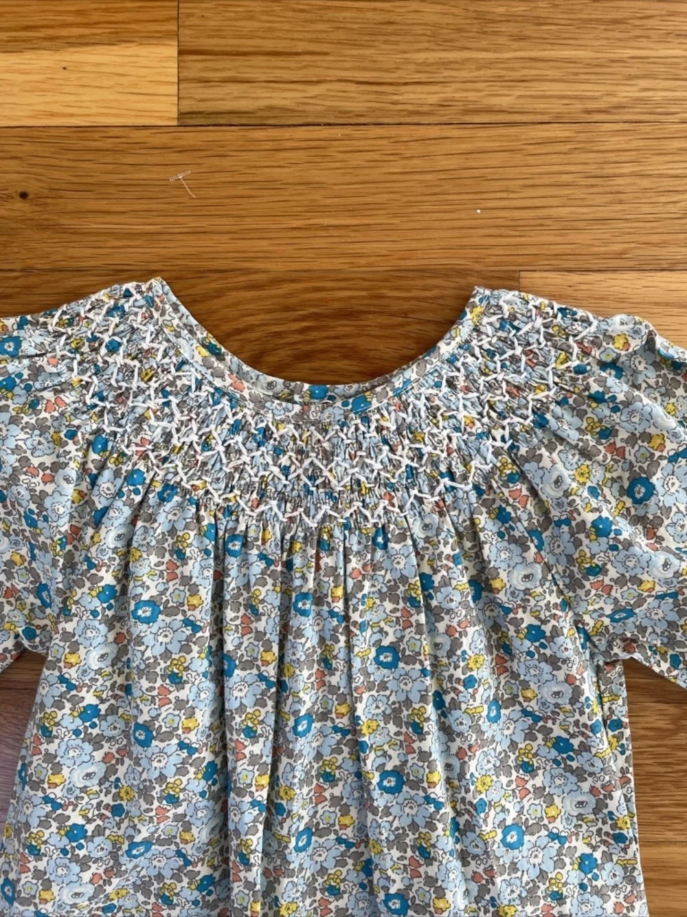 NWT Petite Confection 18 Months Smocked Long Sleeve Romper 100% Cotton